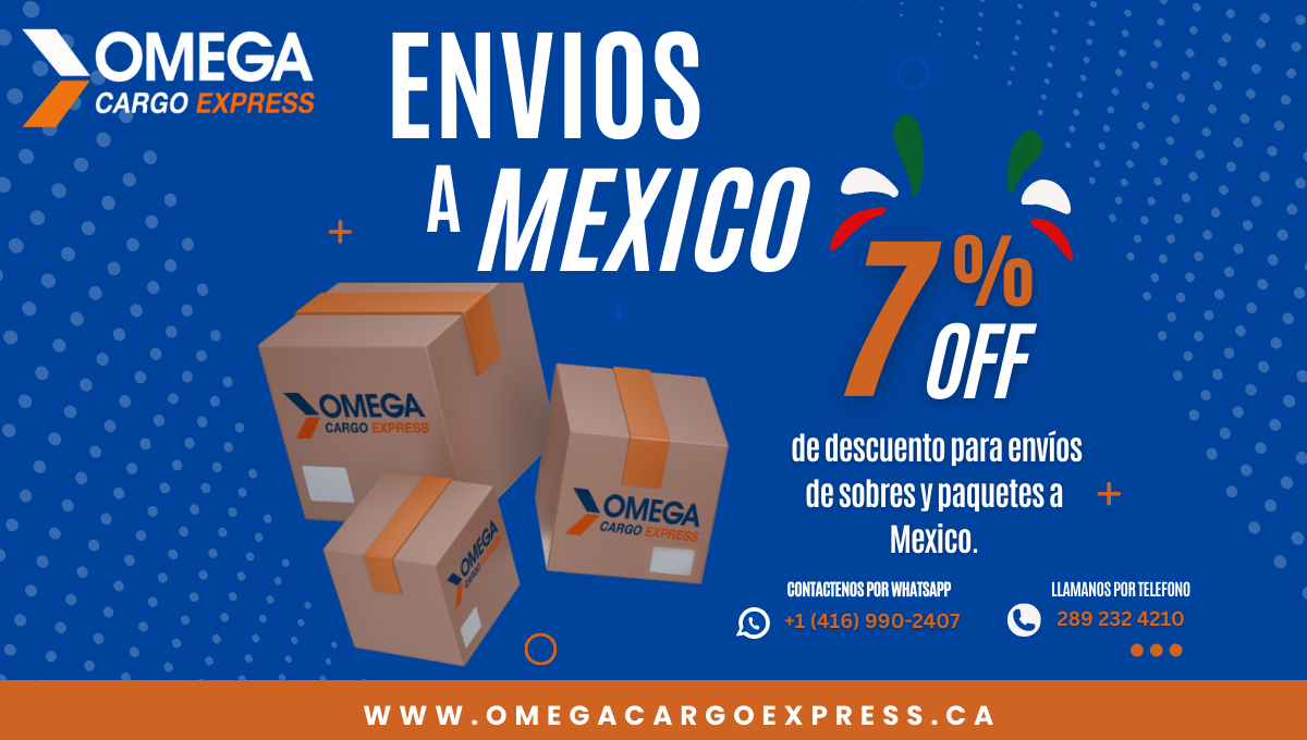 envío de sobres  y paquetes a México