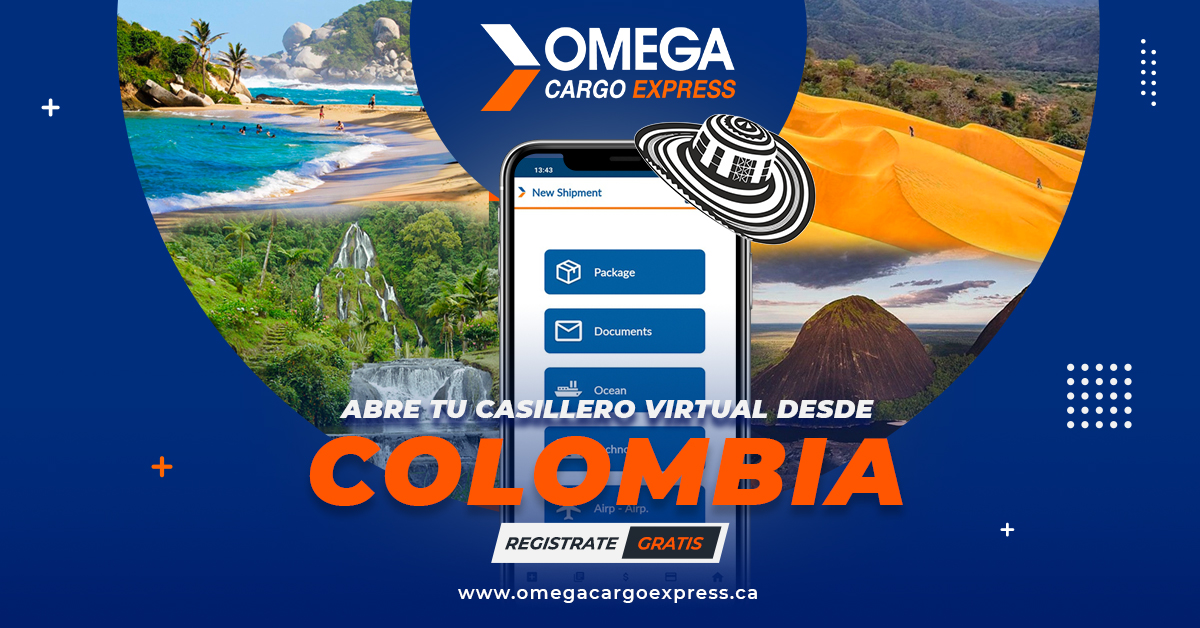 ¡Abre tu Casillero Virtual desde Colombia! Omega Cargo Express