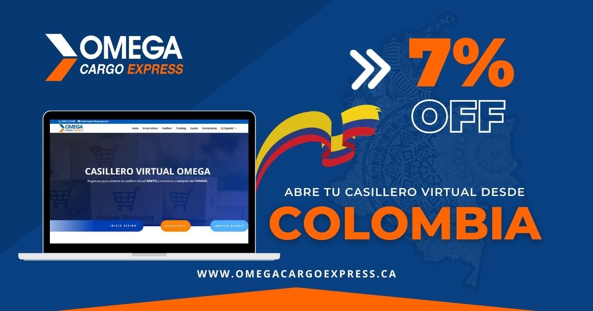 ¡Abre tu Casillero Virtual desde Colombia! Omega Cargo Express