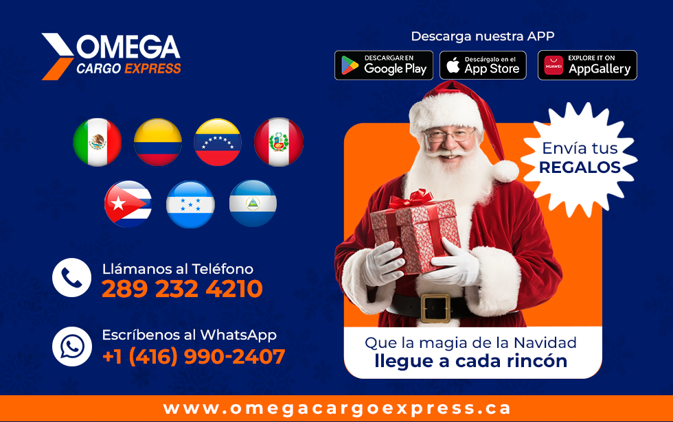 Envía tus Regalos de Navidad con Omega Cargo Express